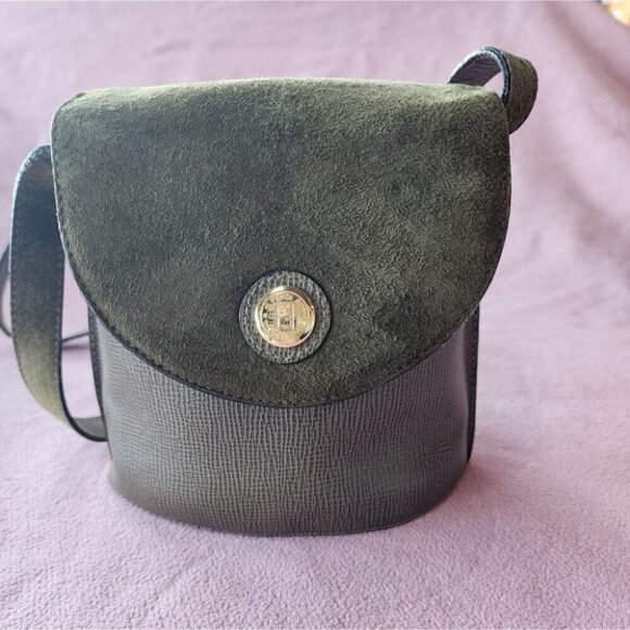 Fendi Green Leather and Suede Crossbody Bag - Picture 15 of 16